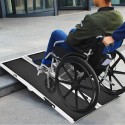 7FT Non-Skid Aluminum Portable Multifold Wheelchair Ramp 600 lb Mobility Scooter Carrier