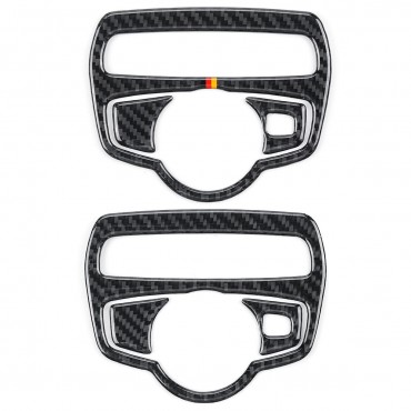 Carbon Fiber Headlight Switch Cover Trim Sticker For Mercedes C Class C180 C200 W205 GLC