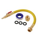 RV Hose Kit Motorhome Sprinkler Blowout Adapter 15 Inch Hose 1/4 Inch Industrial Plug Switch Valve