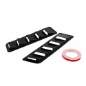 Universal Intake Panel Window Air Ventilated Blinds Air Outlet Trim Set Matte Black ABS