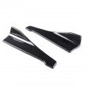 2pcs 48cm Carbon Fiber Universal Anti-Scratch Car Rear Bumper Lip Wrap Angle Splitters Mudguards