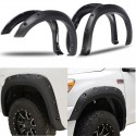 4PCS Front+Rear Wheel Fender Flares with Pocket Rivet Black For Toyota Tundra 2007-2013