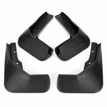 4Pcs Car Front and Rear Mud Flaps Black Plastic Mudguards for VW Jetta 2015-2017