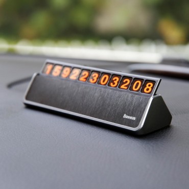 Press Hidden Type Car Temporary Parking Phone Number Card ABS Car Decoration Plate