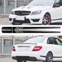 Black BK Stripe Side Sticker Decals Car DIY For Mercedes Benz C-Class W204