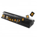 Fluorescent Black Silver Hidden Car Temporary Parking Phone Number Card Plate