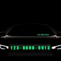 Luminous Rotatable Double Number Car Temporary Parking Phone Number Card Plate Car Decoration