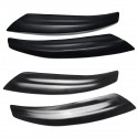 1 Pair Gloss Black / Matte Black Car Headlight Eyelids Eyebrow Brow Cover For SAAB 9-3 2000-2015