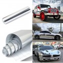 20x152cm Silver Chrome Mirror Vinyl Wrap Film Car Sticker Decal Sheet Bubble Free