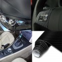 2Mx50CM DIY Gloss 3D Carbon Fiber Vinyl Wrap Roll Film Sticker 8 Colors for Car Vehicle