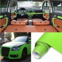 2Mx50CM DIY Gloss 3D Carbon Fiber Vinyl Wrap Roll Film Sticker 8 Colors for Car Vehicle