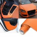 2Mx50CM DIY Gloss 3D Carbon Fiber Vinyl Wrap Roll Film Sticker 8 Colors for Car Vehicle