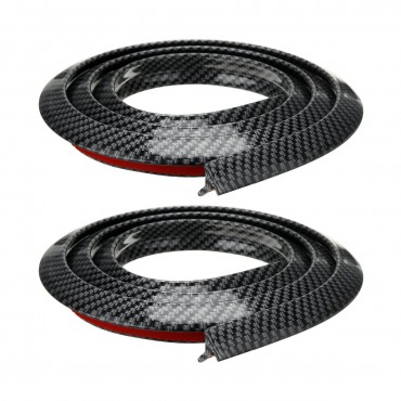 2PCS 1.5M Universal Rubber Car Mudguard Trim Strip Wheel Arch Protection Moldings