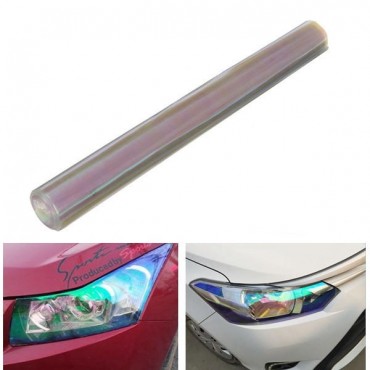 30cmx120cm Transparent Tint Film Sticker Decal Wrap for Headlight Fog Light Tail Lamp