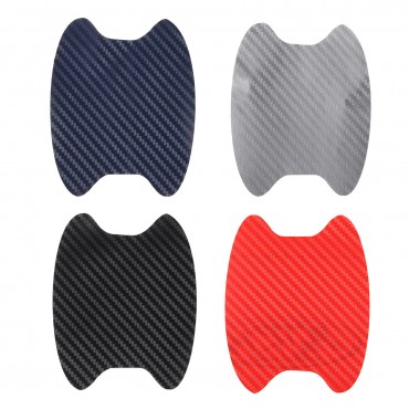 4pcs Carbon Fiber Car Door Handle Film Protective Anti-Scratch Protector Sticker