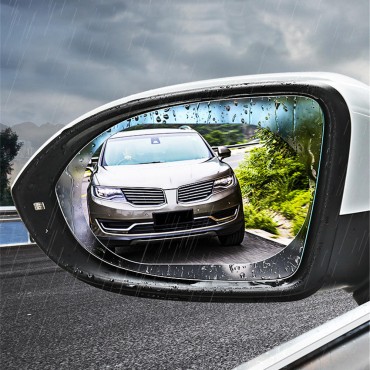 Car Rearview Mirror Protective Film Rainproof Anti Fog Anti-glare Window Clear Protector 2Pcs