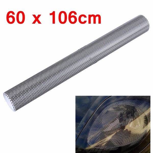 Tinting Perforated Mesh Film Sticker 60x106cm for Tint Headlight Rear Lamp