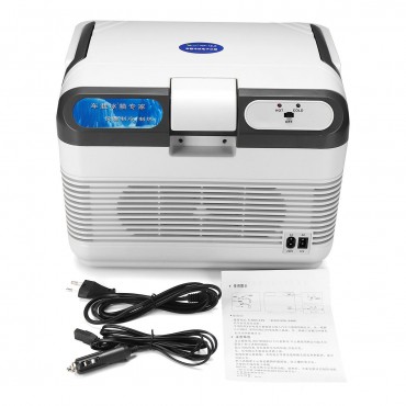 12L Refrigerator Dual-Use Home Car Refrigerators Mini Freezer Case 12V 60W Portable Ultra Quiet Cooling Heating Box Fridge Travel