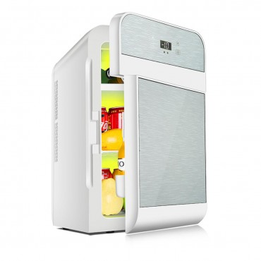 20L Single Dual-core Car Mini Fridge Travel Cool & Warmer Home Refrigerator 220V/12V