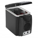 6L 12V 37W Cooling Heat Temperature 5° To 65° Mini Hot And Cold Black Car Refrigerator