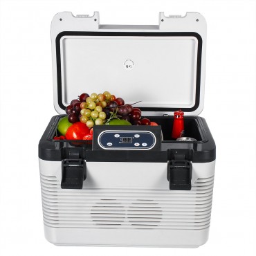 DC 12V - 24V 19L Car Refrigerator with Freezer Cooler portable Outdoor picnic