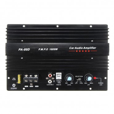 12V 1000W Mono Car Audio Power Amplifier Powerful Bass Subwoofers Amp