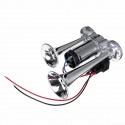 12V 300db Electric Horn Trumpet Marine Chrome Fog Stainless Steel Boat Truck