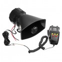 50W 12V 5Sounds Car Van Truck Speaker Loud Siren Horn 105db With MIC