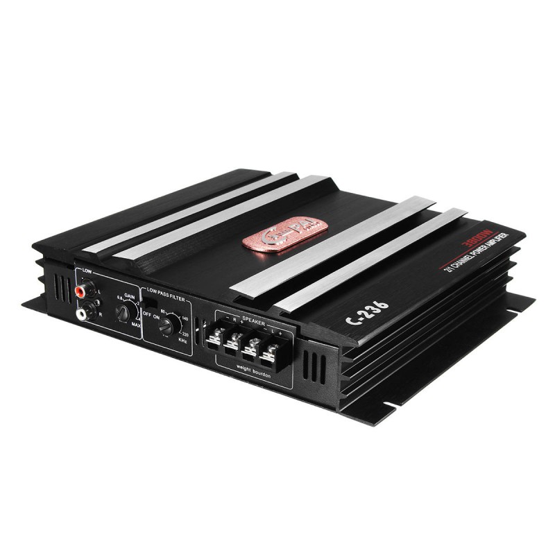 Itd YaeCCC C-236 12V 2 Channel Powerful Car Audio Amplifier Bass AMP Aluminum Yae First Trading Co 