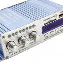 HY502 Blue 12V 40W Hi-Fi LED Car Stereo Amplifier