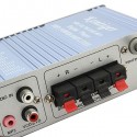 HY502 Blue 12V 40W Hi-Fi LED Car Stereo Amplifier