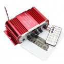 HY600 12V Red Car and Motorcycle Dual Channel Universal Amplifier with Microphone