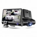 4 Inch FHD 1080P Car DVR Camera 3 Lens Recorder Support Night Vision