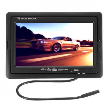 7 Inch Car Rear View TFT LCD Monitor + 170° Waterproof Reverse Back Parking Camera