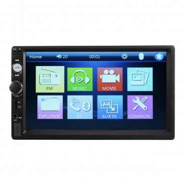 7 Inch Touch Car Stereo Radio MP5 2 Din In Dash bluetooth FM AUX USB + Free Camera