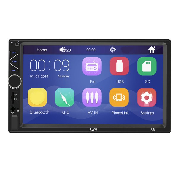 7Inch Double 2DIN Car MP5 Player bluetooth Touch Screen Stereo Radio USB AUX Camera