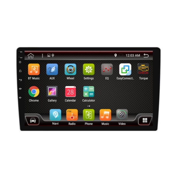 PX6 10.1 Inch 1 DIN for Android 9.0 Car Stereo Radio 8 Core 4+64G Touch Screen 4G WIFI GPS bluetooth RDS FM AM Rear Camera