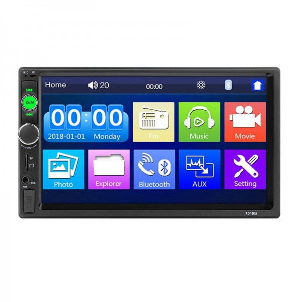 Upgraded 7010B 7 Inch Car MP5 Player bluetooth Stereo Radio IPS Full View HD Touch Screen Support DSP FM USB AUX