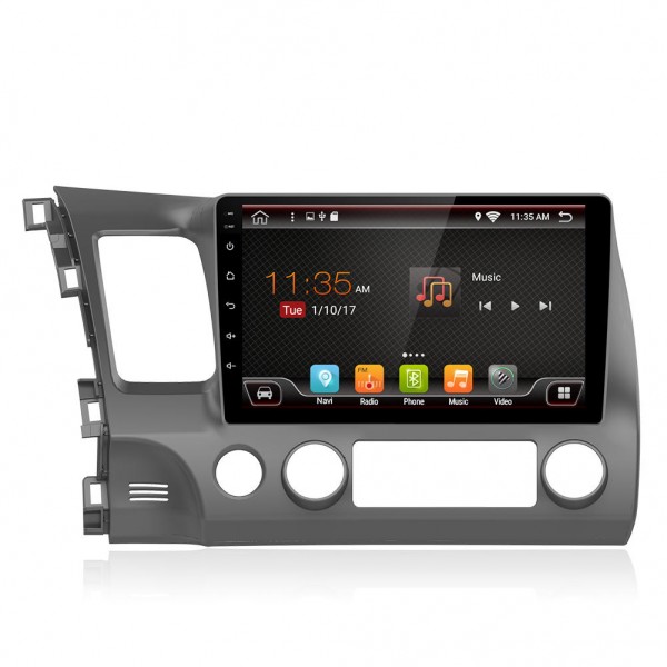 10.1 Inch for Android 8.0 Car MP5 Player 2+32G Stereo Radio GPS WIFI 4G bluetooth FM AM RDS for Honda Civic 2006-2011