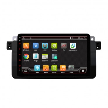 8 Inch 2+32G for Android 8.0 Car Stereo Radio 4 Core 1 DIN IPS MP5 DVD Player bluetooth GPS WIFI 4G RDS for BMW E46