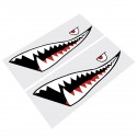 1 Pair 59inch Shark Mouth Tooth Teeth Sticker PVC Exterior Decal For Car Side Door