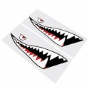 1 Pair 59inch Shark Mouth Tooth Teeth Sticker PVC Exterior Decal For Car Side Door