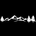 100x20cm Car Sticker Graphics Decal Snowy Mountain Range For Camper Van Motorhome Caravan