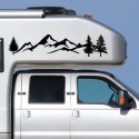 100x20cm Car Sticker Graphics Decal Snowy Mountain Range For Camper Van Motorhome Caravan