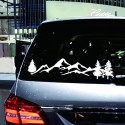 100x20cm Car Sticker Graphics Decal Snowy Mountain Range For Camper Van Motorhome Caravan