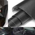 100x24inch 3D Black Carbon Fiber Car Body Vinyl Wrap Decal Sticker Roll Film Sheet