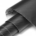 100x24inch 3D Black Carbon Fiber Car Body Vinyl Wrap Decal Sticker Roll Film Sheet