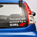 10x20cm Personalized Passed by Girl Car Stickers Auto Truck Vehicle Motorcycle Decal