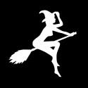 12x11.4cm Funny Lady Witch Car Stickers Auto Truck Vehicle motorcycle Vinyl Decal
