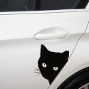 12x14.5cm Cat Face Peering Car Stickers Decals Cat Decorative Sticker